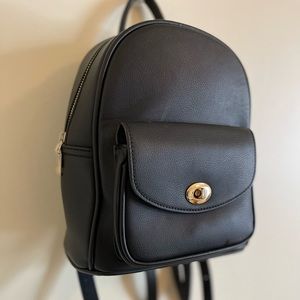 Small black backpack purse